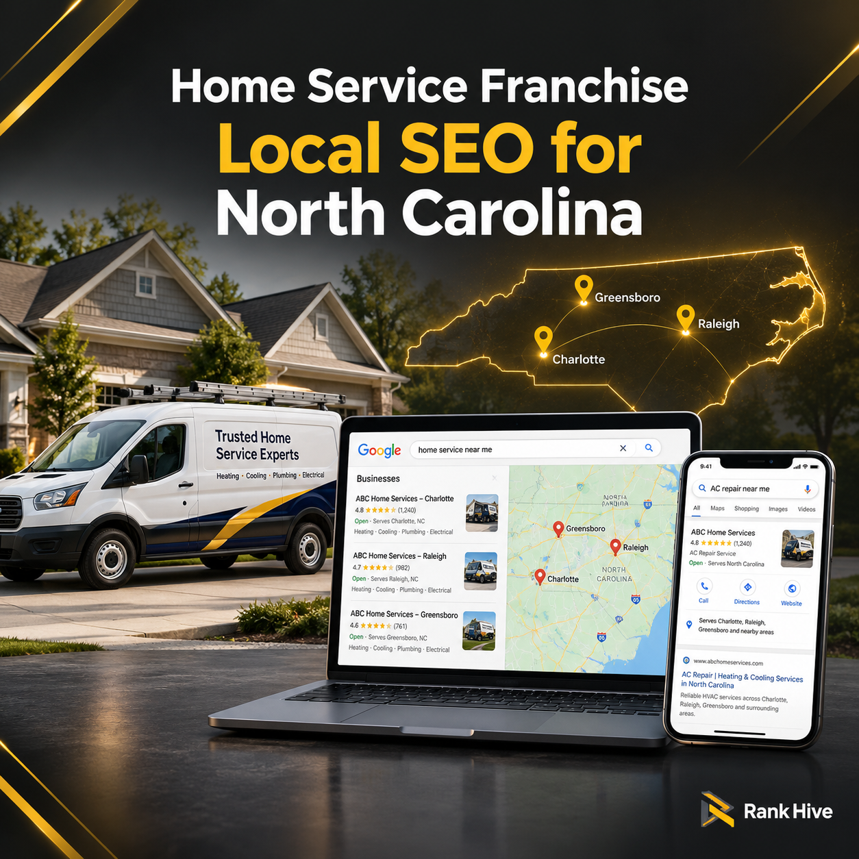 Home Service Franchise Local SEO for North Carolina